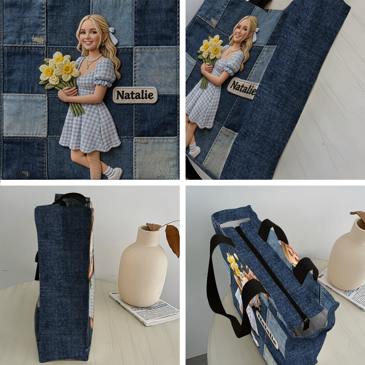 Sac fourre-tout personnalisé - Amour de soi imprimé sur toile