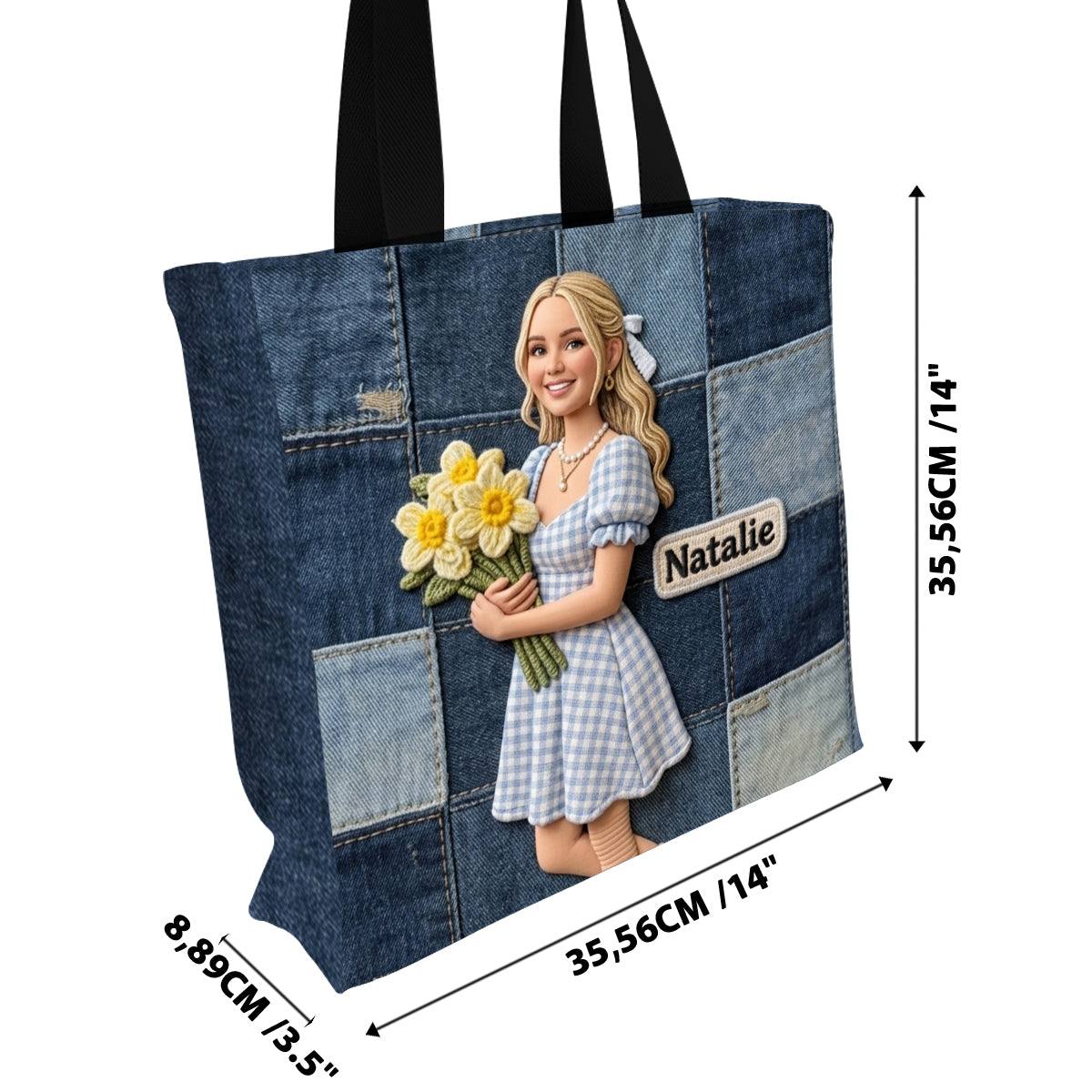 Sac fourre-tout personnalisé - Amour de soi imprimé sur toile
