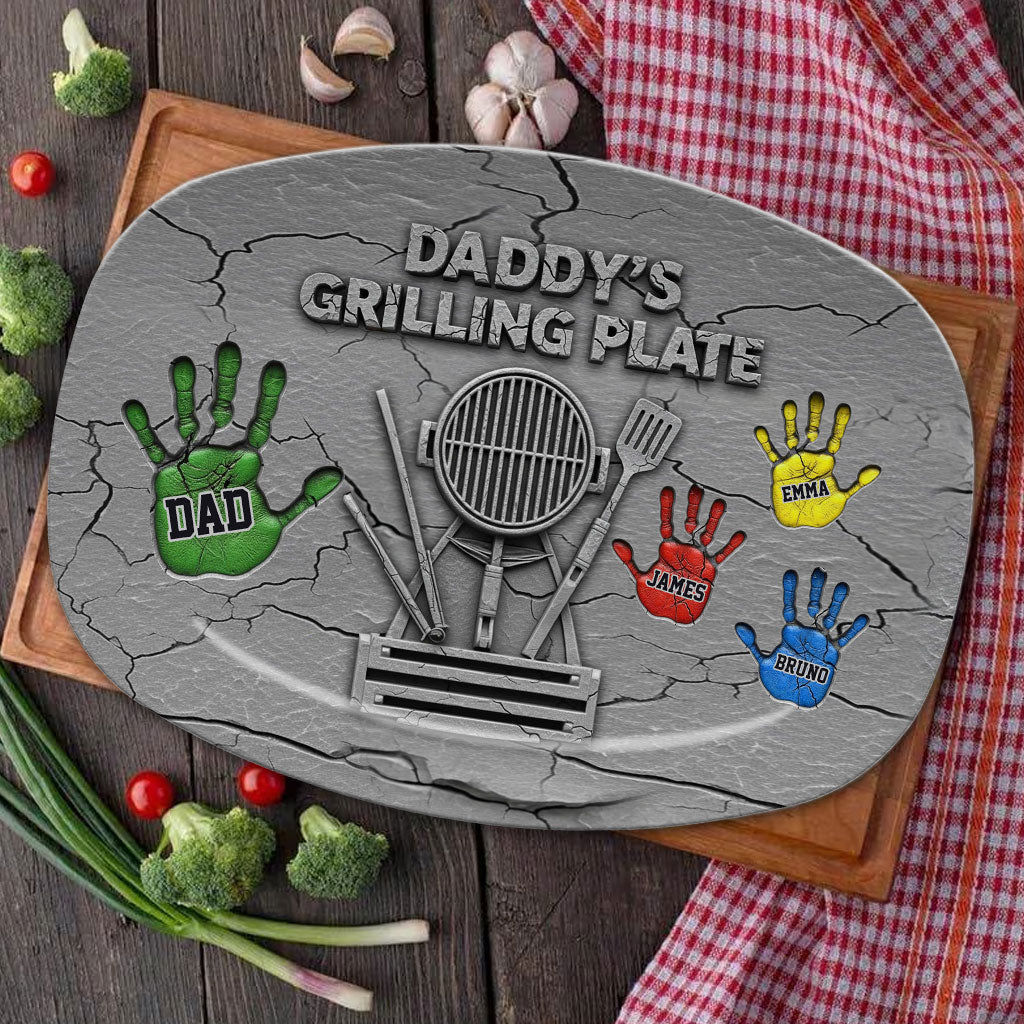 Assiette à griller de papa - Assiette personnalisée pour papa