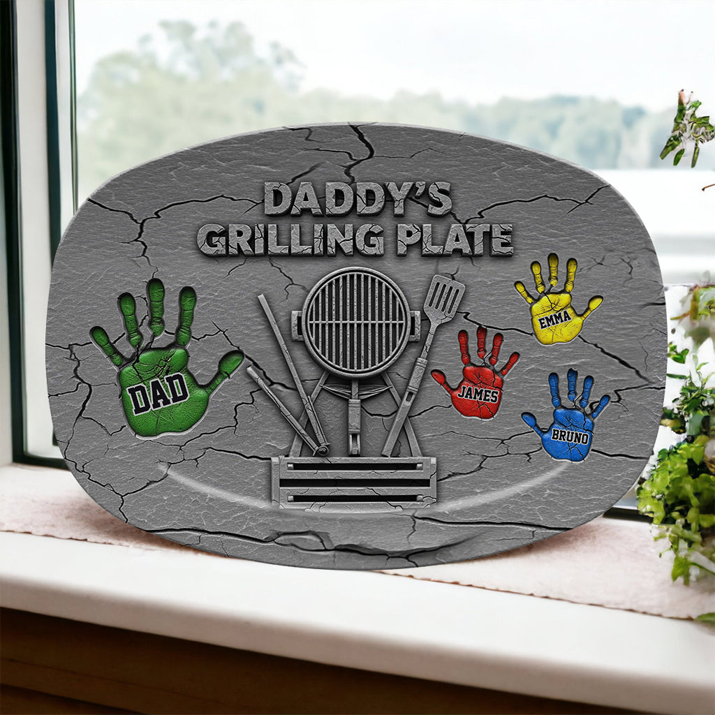 Assiette à griller de papa - Assiette personnalisée pour papa