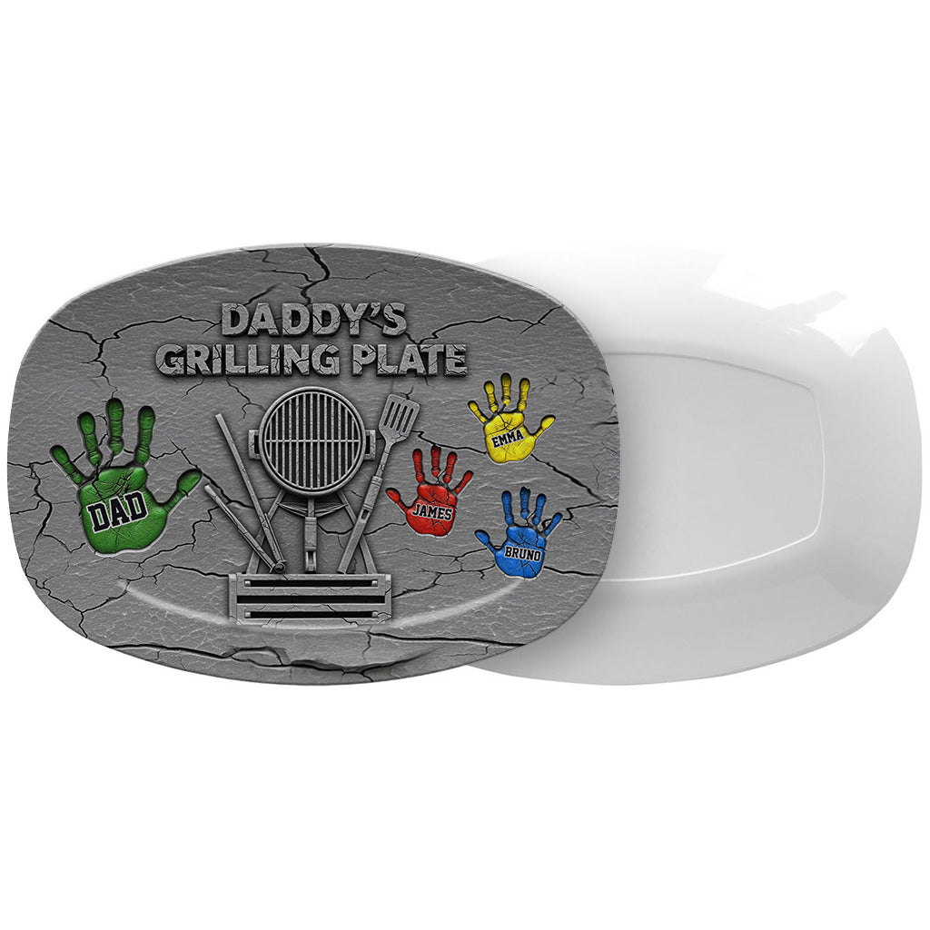 Assiette à griller de papa - Assiette personnalisée pour papa