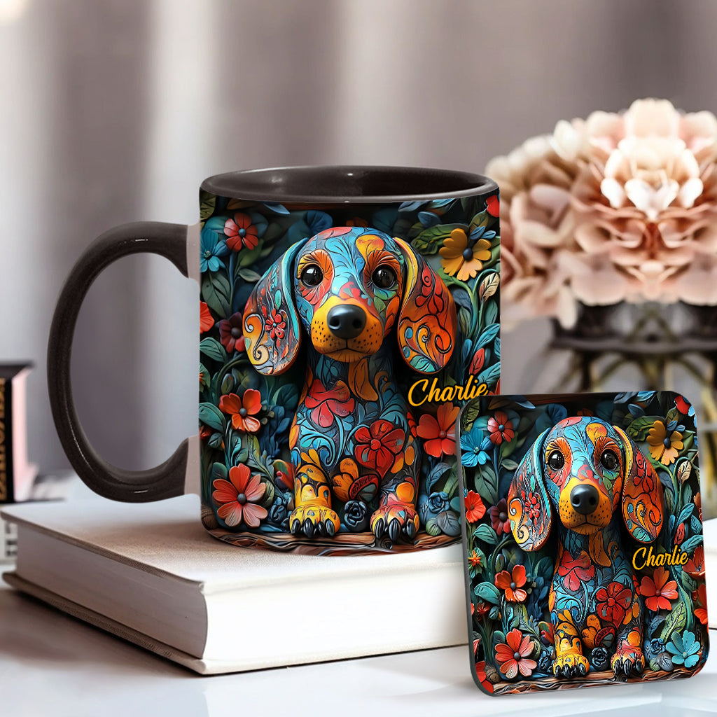 Love Dachshunds - Personalized Dachshund Accent Mug
