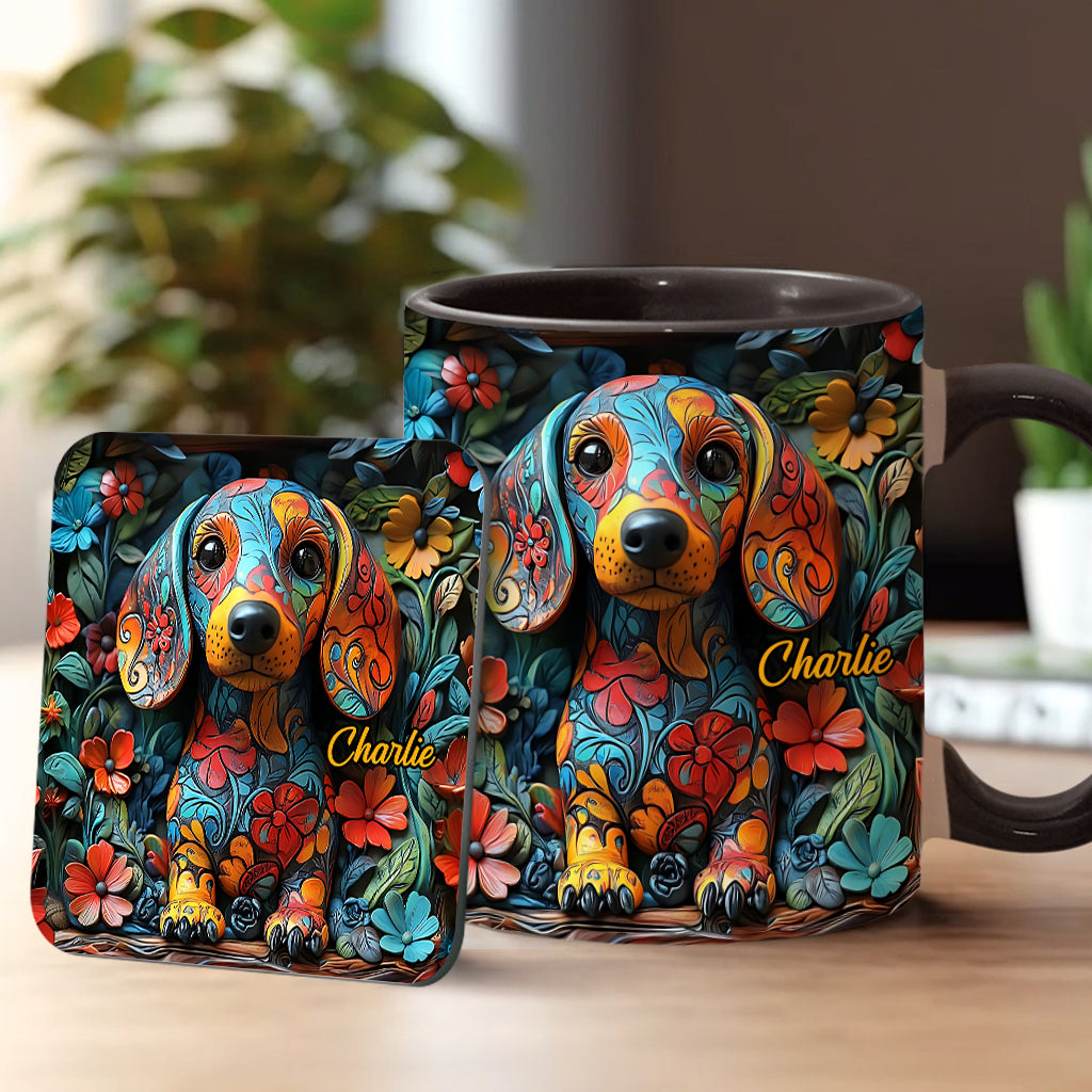 Love Dachshunds - Personalized Dachshund Accent Mug