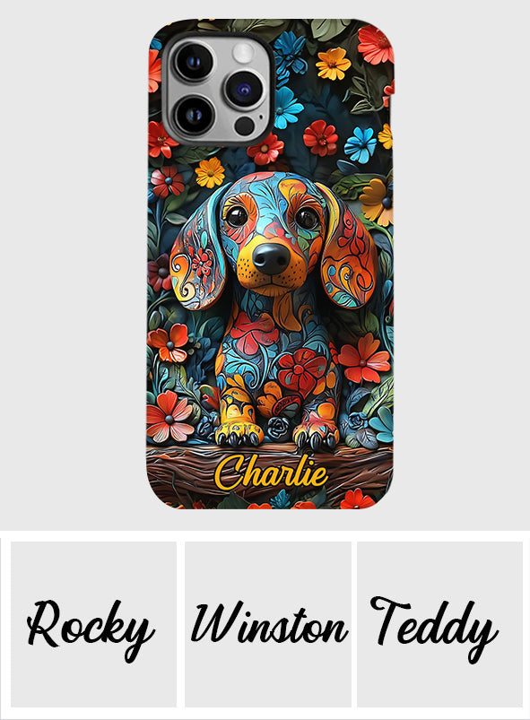 Love Dachshund - Personalized Dog Full Print Phone Case