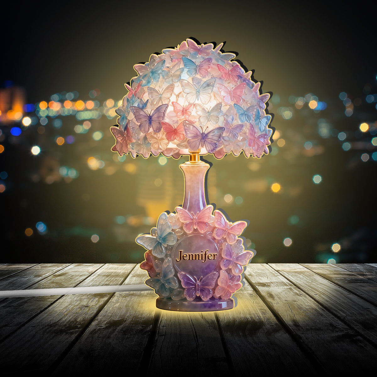 Colorful Butterfies - Personalized Butterfly Acrylic LED Night Light