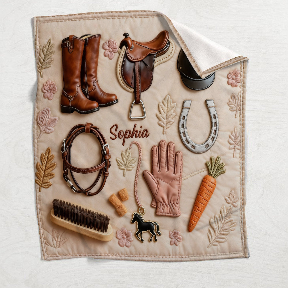 Love Horses - Personalized Horse Blanket