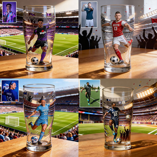 Fan de football - Pinte de bière personnalisée sur le thème du football