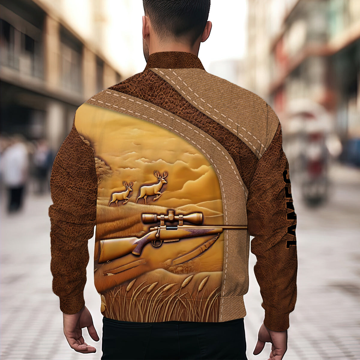 Passionné de chasse - Veste bomber de chasse personnalisée