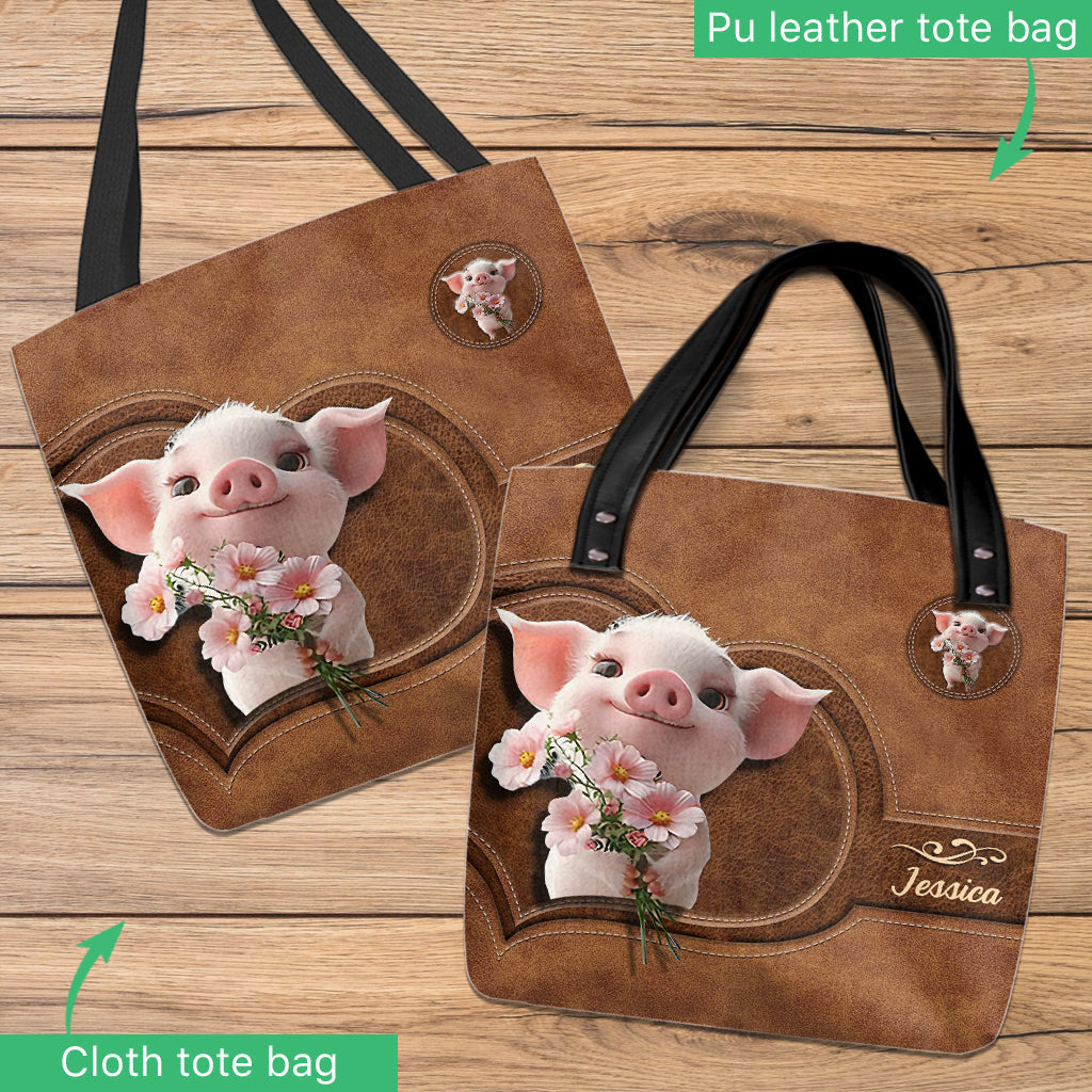 Cute Pig - Personalized Pig Lover Tote Bag