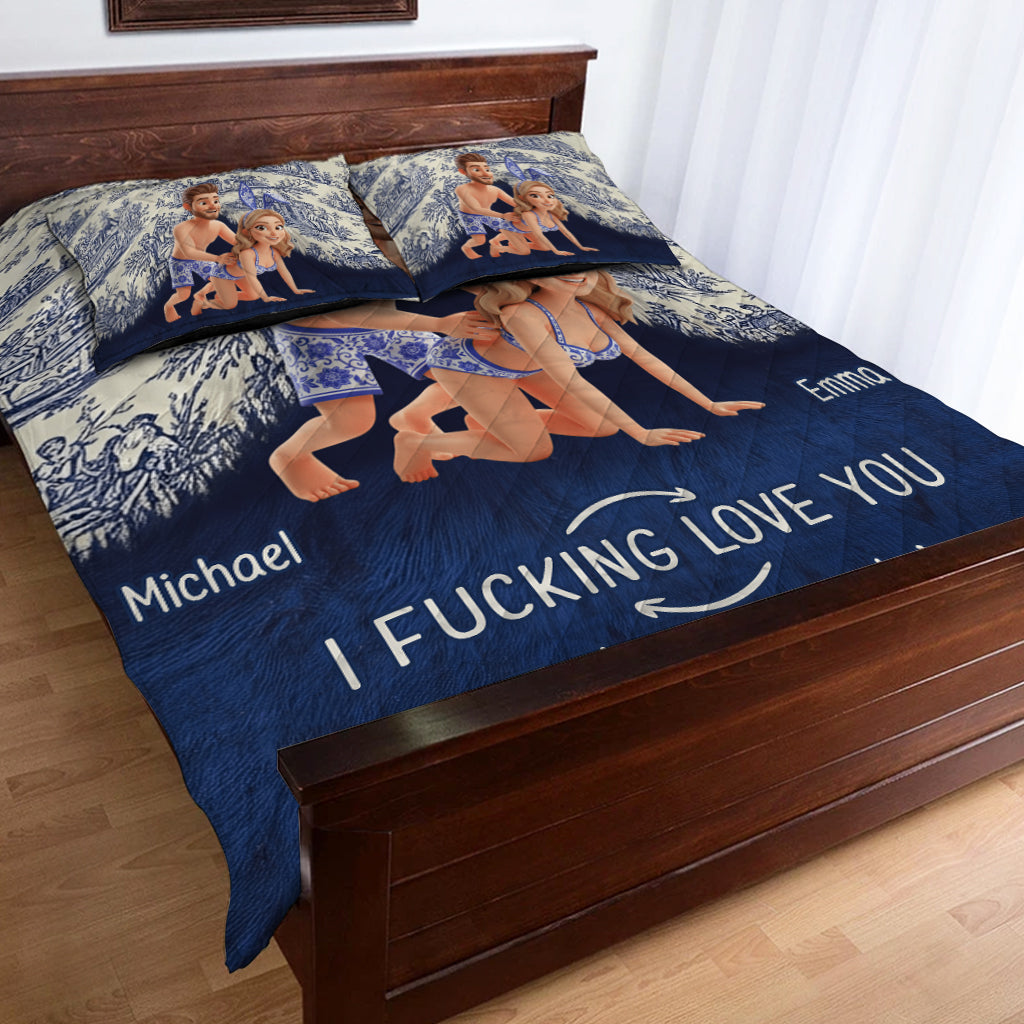 Je t'aimerai toujours - Ensemble de courtepointes personnalisé pour couple