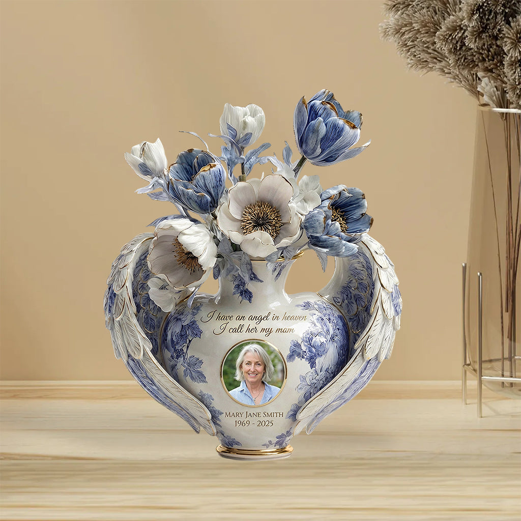 Toile De Jouy Floral - Personalized Memorial Custom Shaped Acrylic Plaque