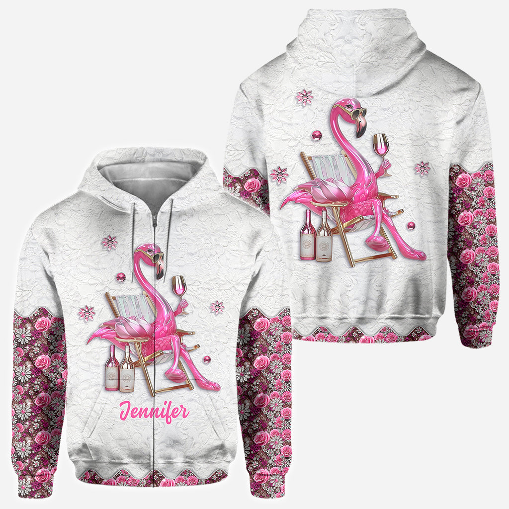Soyez un flamant rose au milieu d'une volée de pigeons - T-shirt personnalisé à motif flamant rose