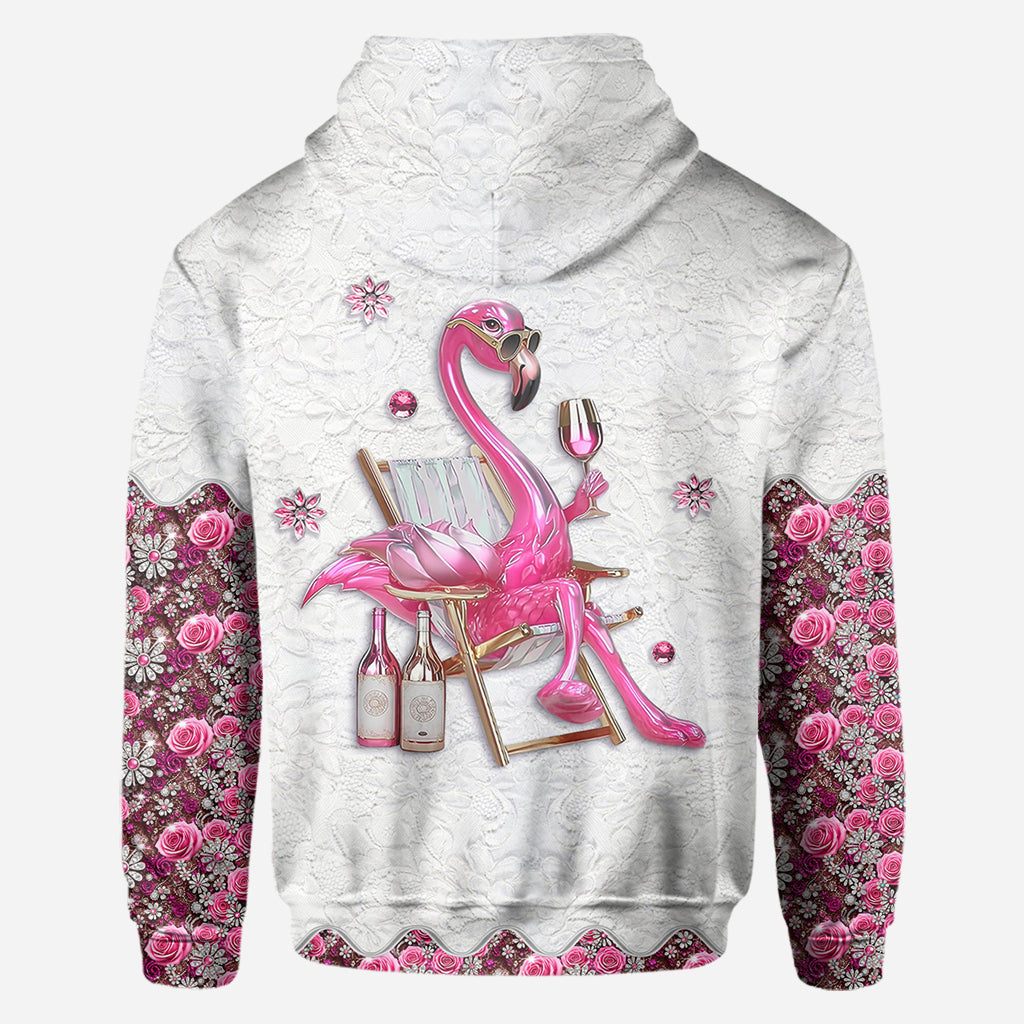 Soyez un flamant rose au milieu d'une volée de pigeons - T-shirt personnalisé à motif flamant rose