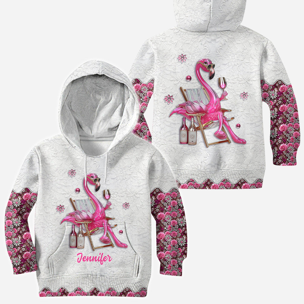 Soyez un flamant rose au milieu d'une volée de pigeons - T-shirt personnalisé à motif flamant rose