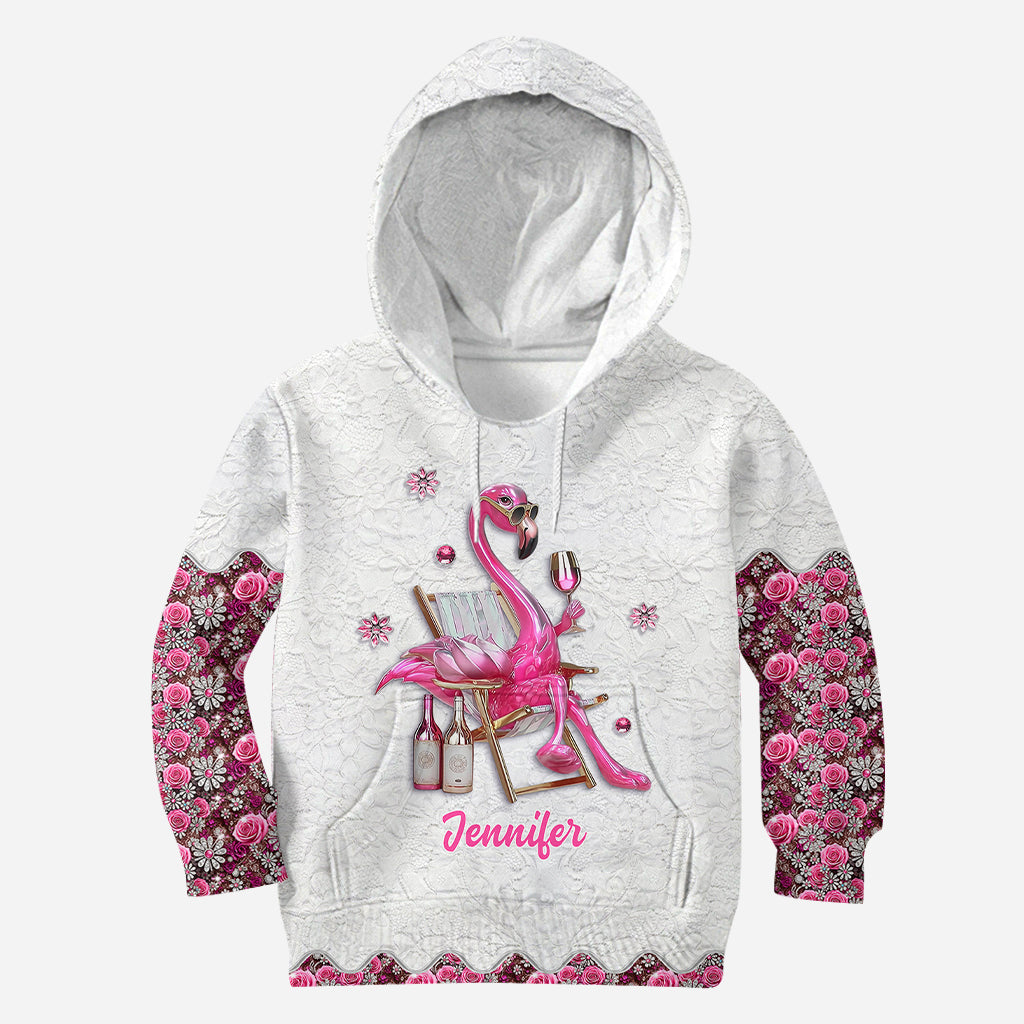 Soyez un flamant rose au milieu d'une volée de pigeons - T-shirt personnalisé à motif flamant rose
