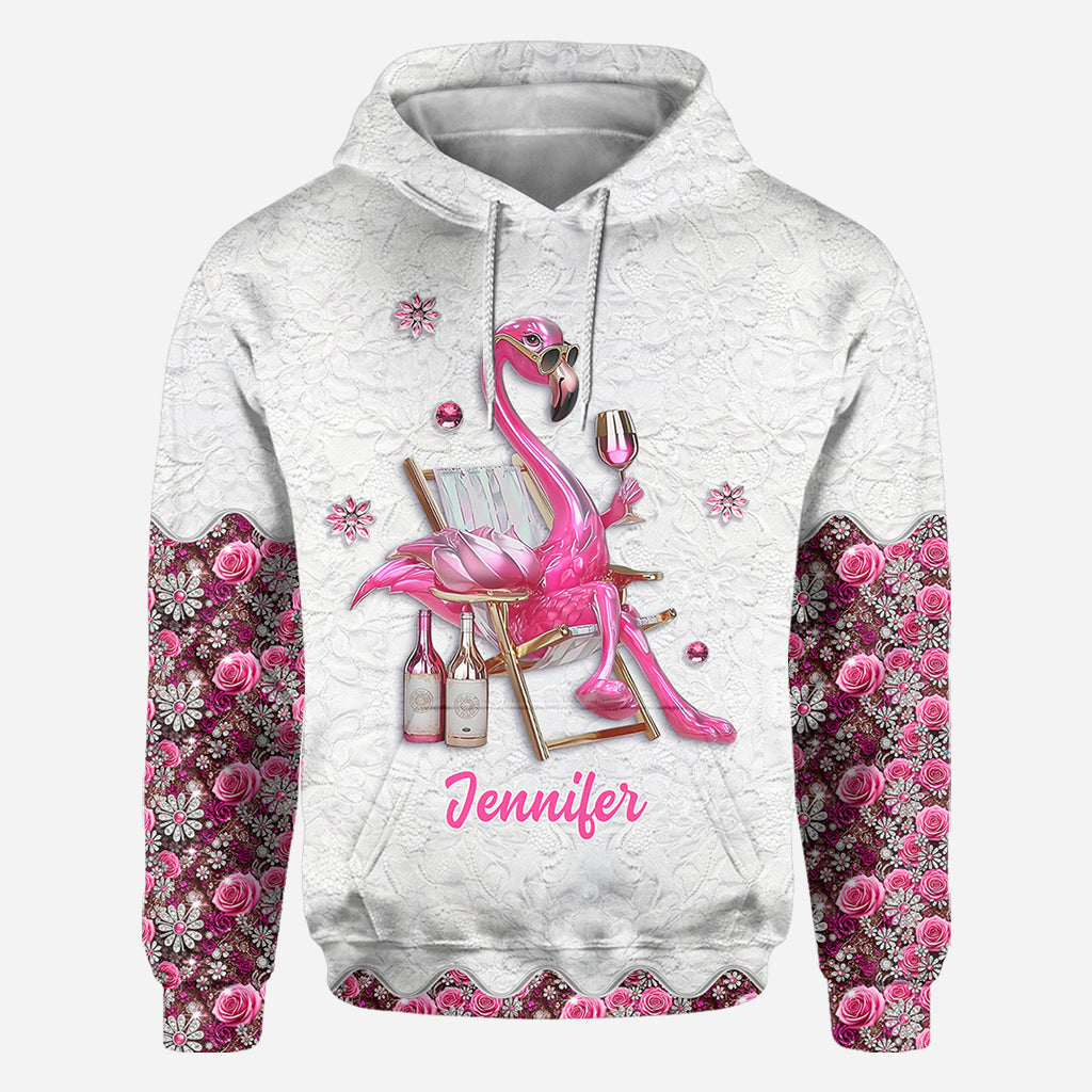 Soyez un flamant rose au milieu d'une volée de pigeons - T-shirt personnalisé à motif flamant rose