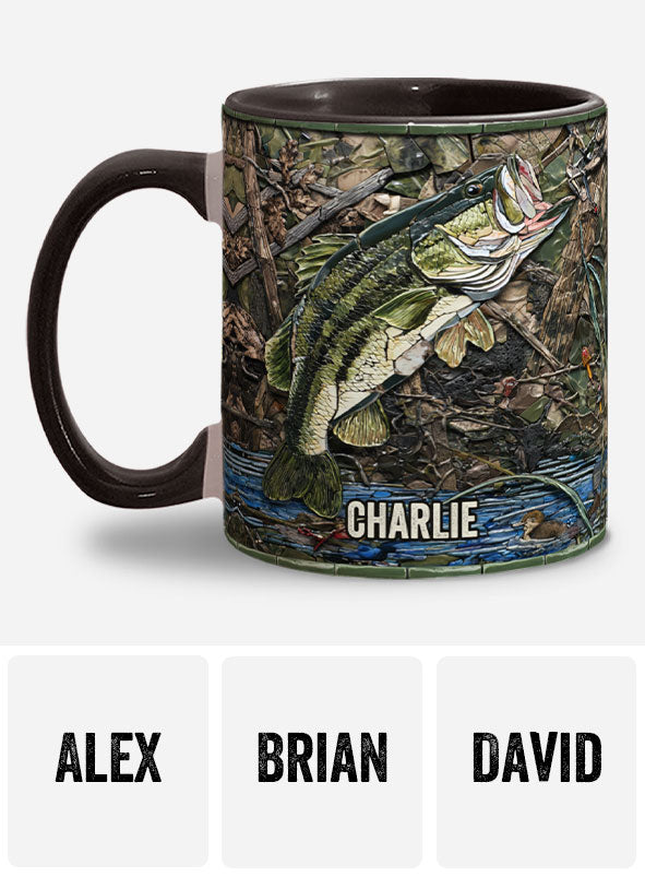 Mug personnalisé « Passionné de pêche »