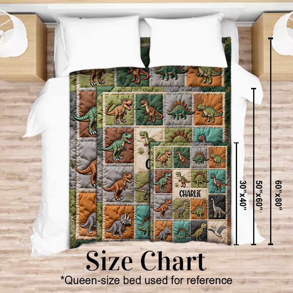 Couverture enfant personnalisée Love Dinosaur -