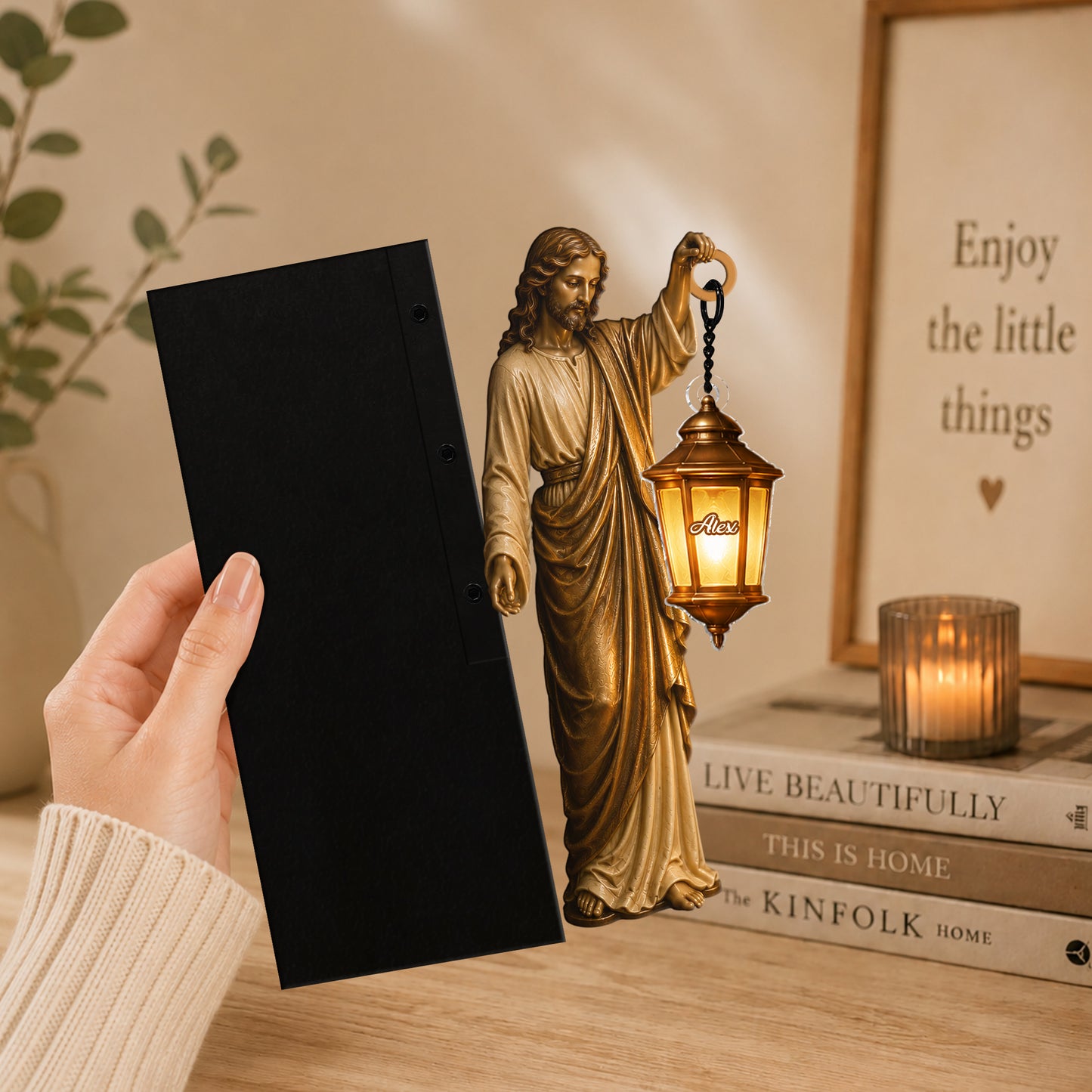 Believer - Lampe de bibliothèque chrétienne personnalisée