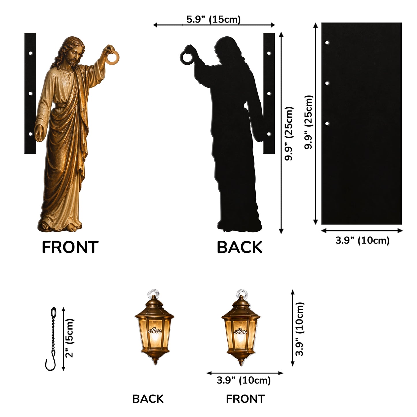 Believer - Lampe de bibliothèque chrétienne personnalisée