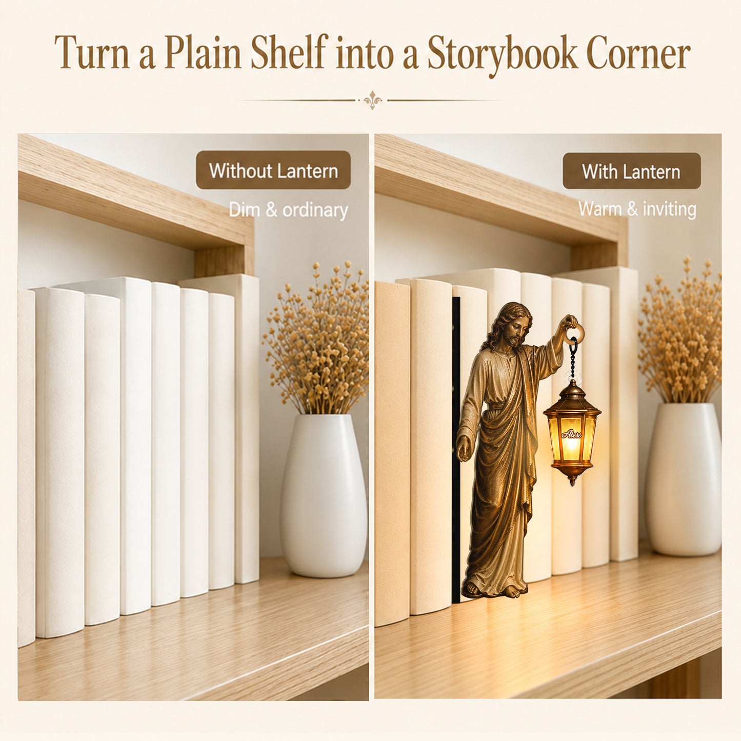 Believer - Lampe de bibliothèque chrétienne personnalisée