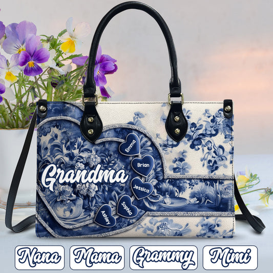 Grandma Nana Gigi - Personalized Grandma Leather Handbag
