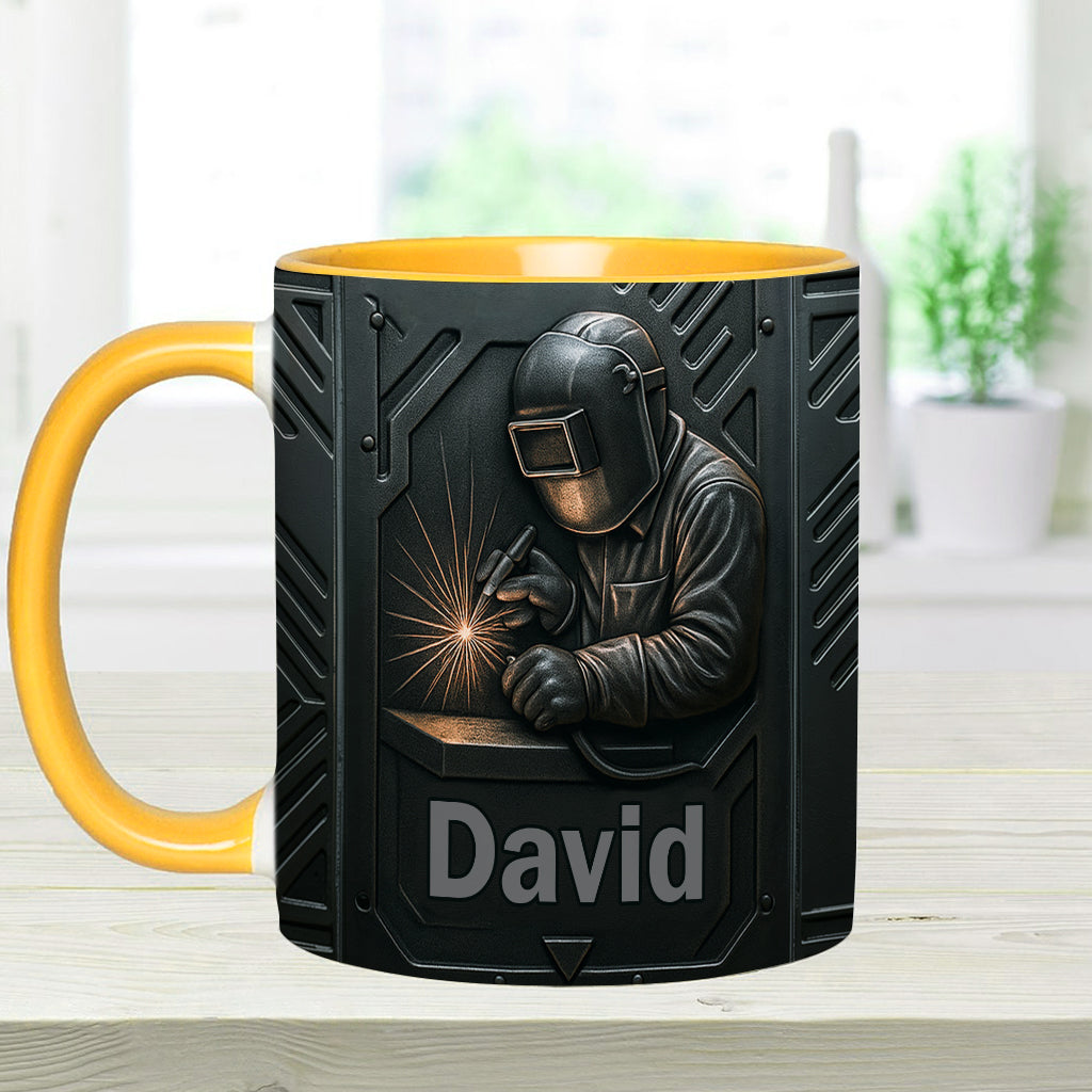 Cool Welder Men - Personalized Welder Accent Mug