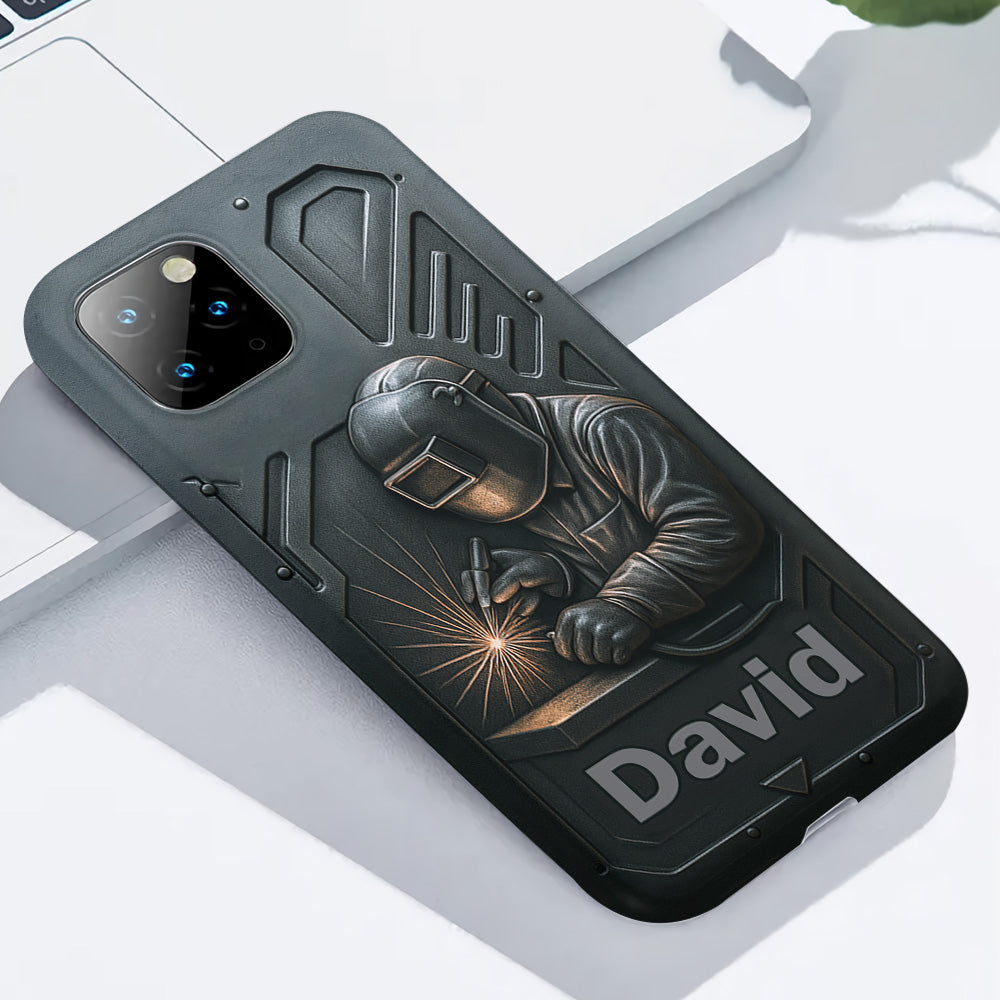 Coque de téléphone personnalisée avec motif de soudeur - Hommes soudeurs stylés