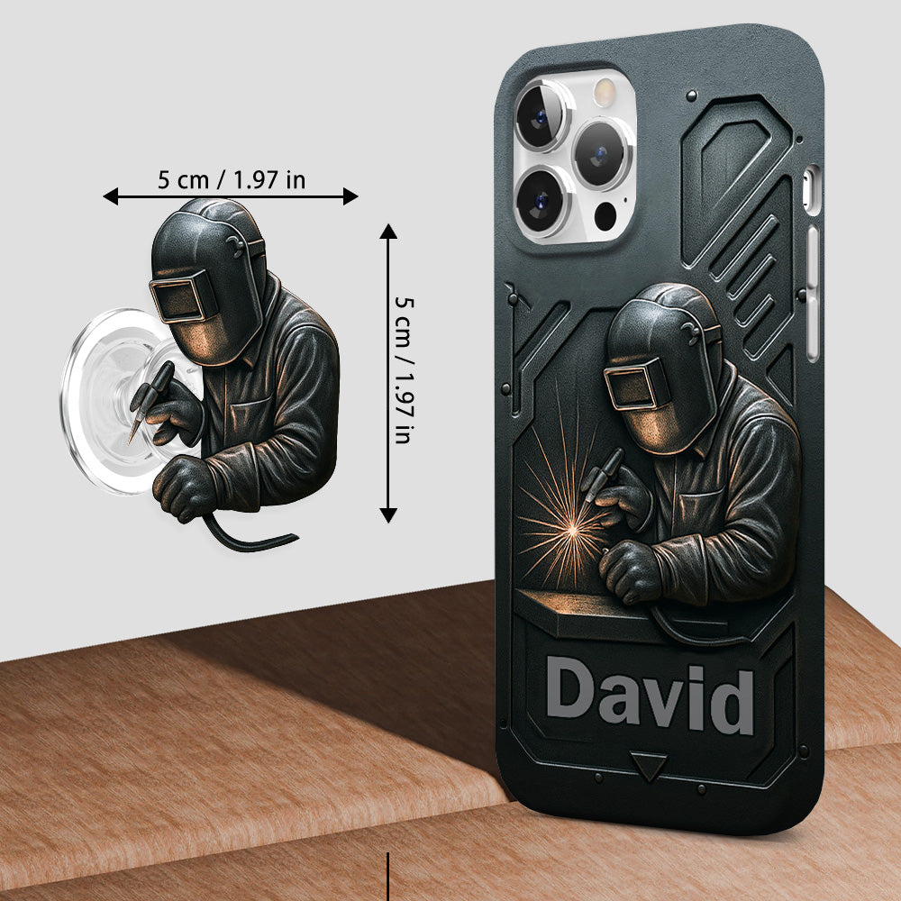 Coque de téléphone personnalisée avec motif de soudeur - Hommes soudeurs stylés
