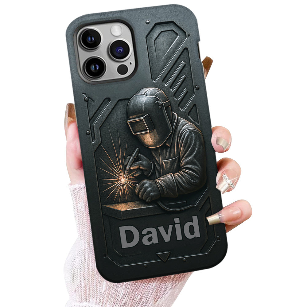 Coque de téléphone personnalisée avec motif de soudeur - Hommes soudeurs stylés
