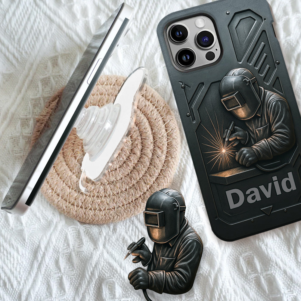 Coque de téléphone personnalisée avec motif de soudeur - Hommes soudeurs stylés