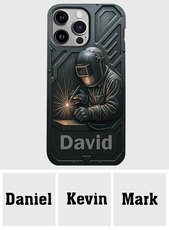 Coque de téléphone personnalisée avec motif de soudeur - Hommes soudeurs stylés