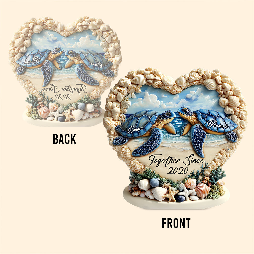 Together Since - Personalized Turtle Custom Shaped Acrylic Plaque