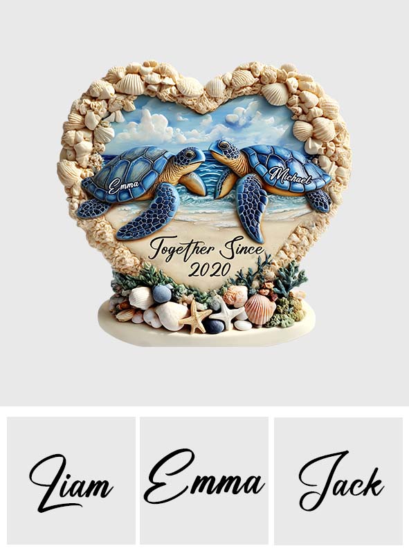 Together Since - Personalized Turtle Custom Shaped Acrylic Plaque