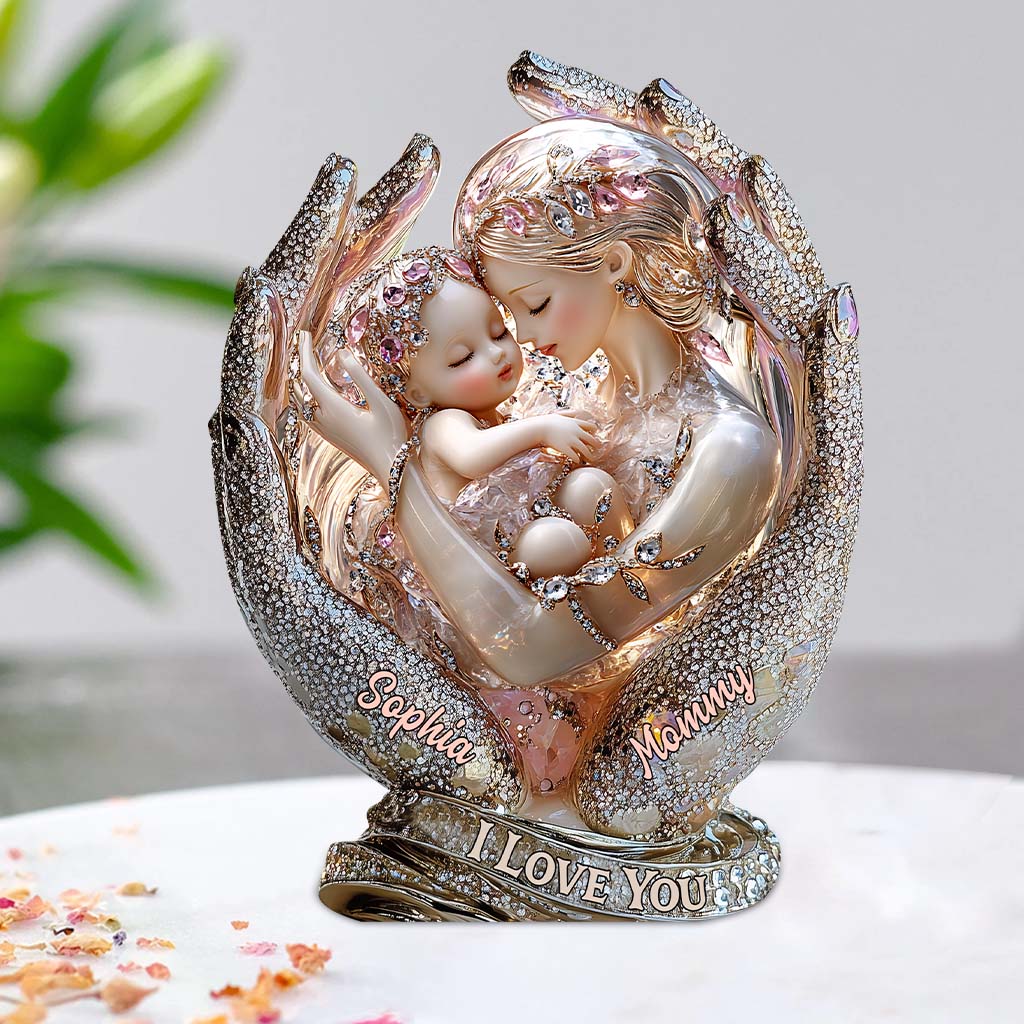 I Love You Mom - Personalized Mother Custom Shaped Acrylic Plaque