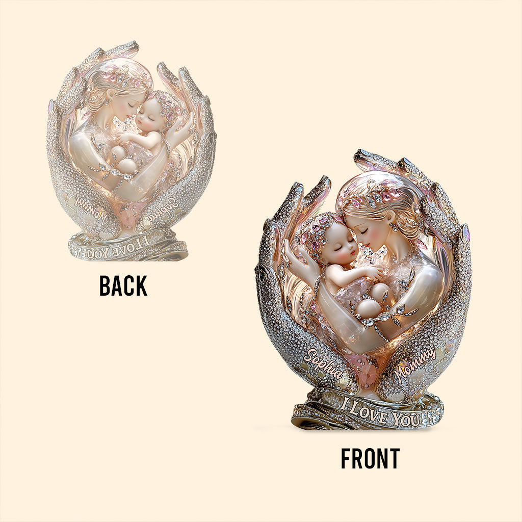 I Love You Mom - Personalized Mother Custom Shaped Acrylic Plaque