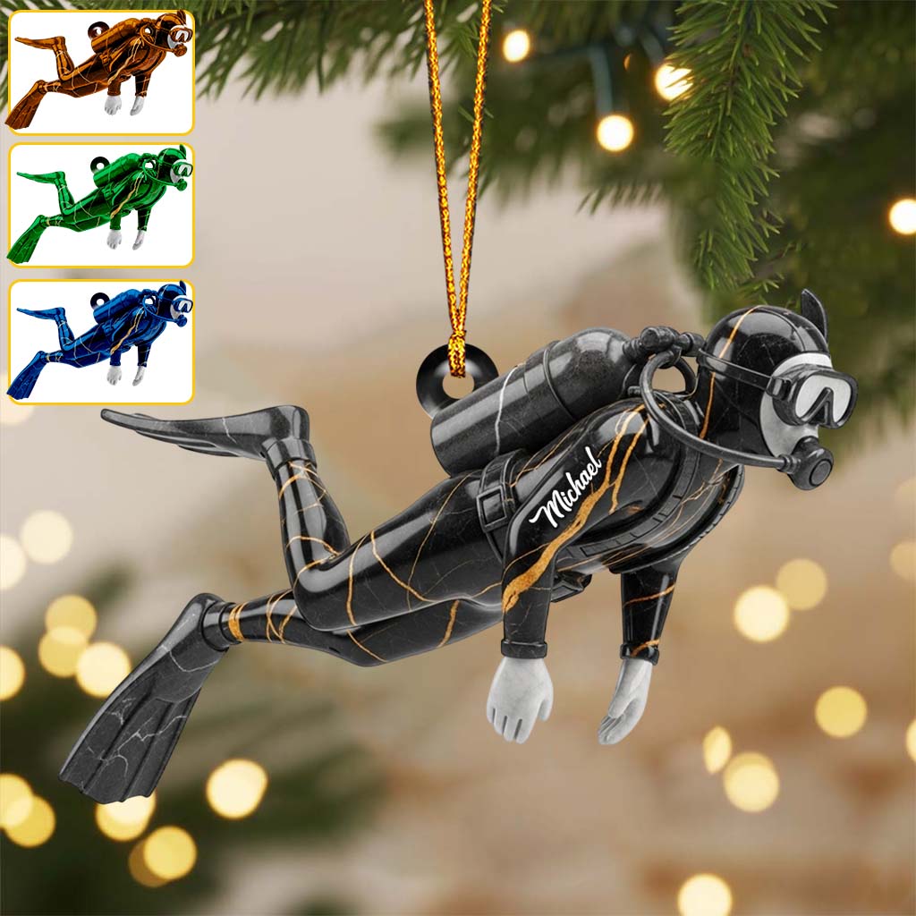 Passionné de plongée sous-marine ? Ornement de plongée sous-marine personnalisé