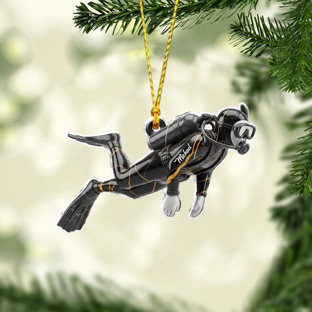 Passionné de plongée sous-marine ? Ornement de plongée sous-marine personnalisé