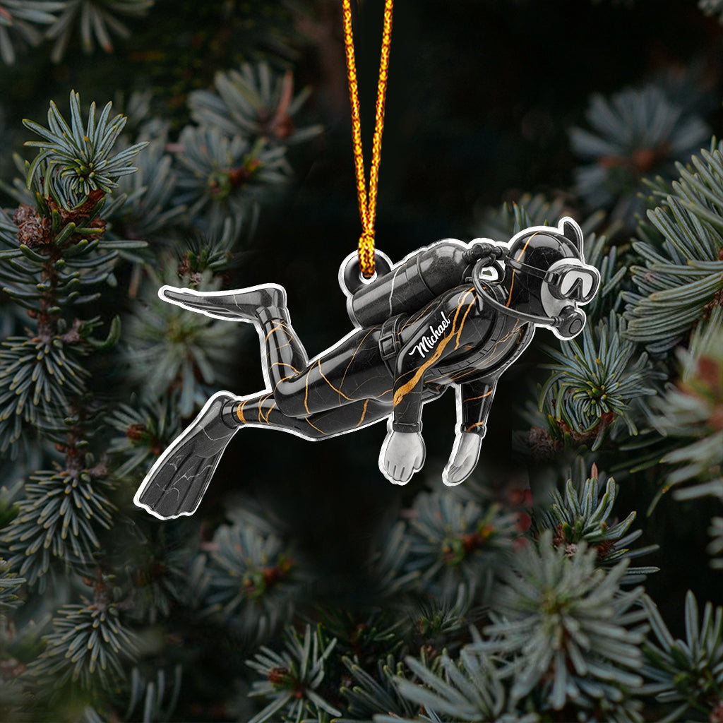 Passionné de plongée sous-marine ? Ornement de plongée sous-marine personnalisé