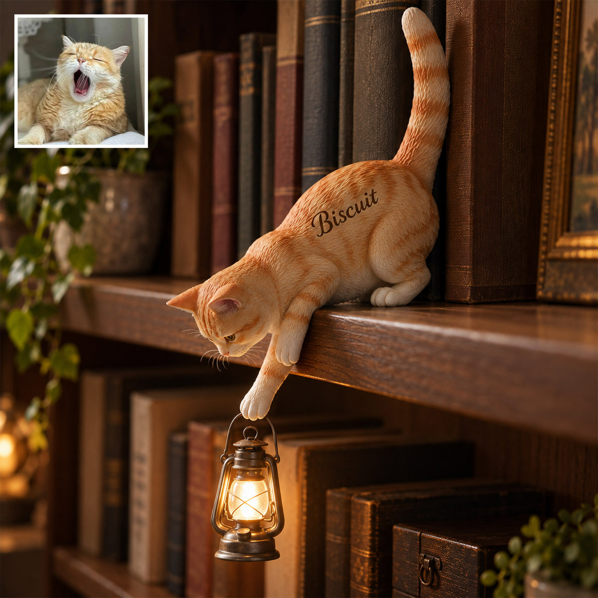 Little Light Keeper - Lampe de bibliothèque personnalisée pour chat