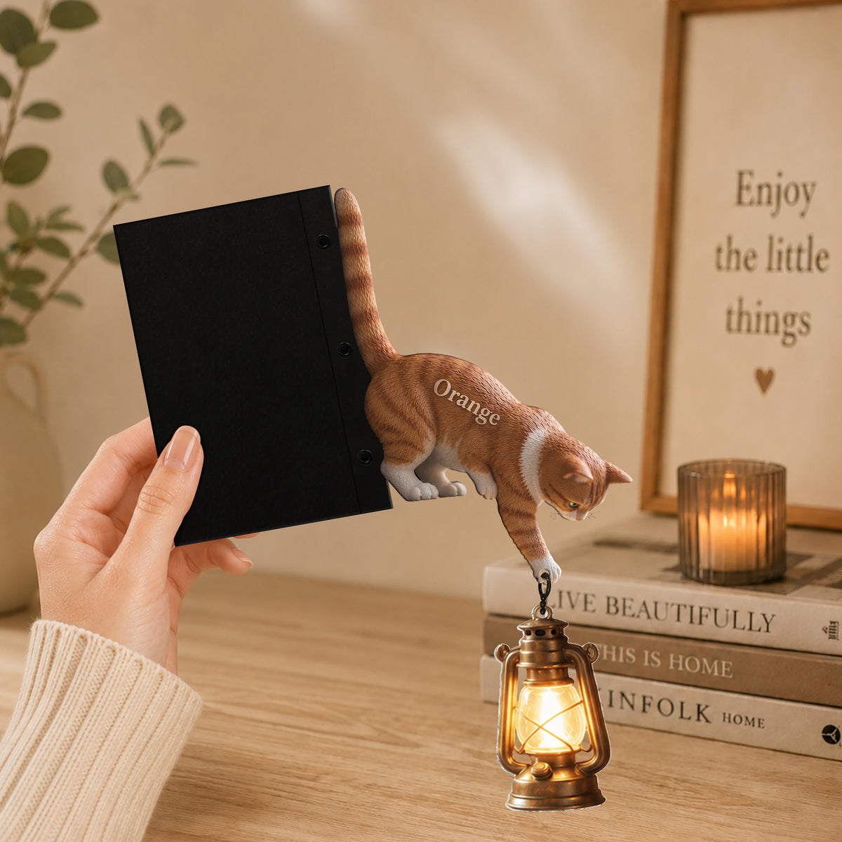 Little Light Keeper - Lampe de bibliothèque personnalisée pour chat