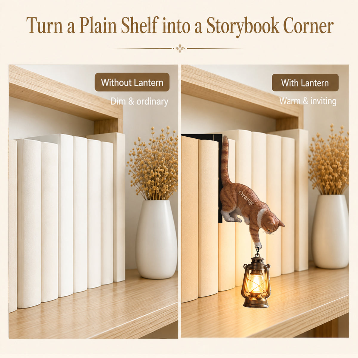 Little Light Keeper - Lampe de bibliothèque personnalisée pour chat