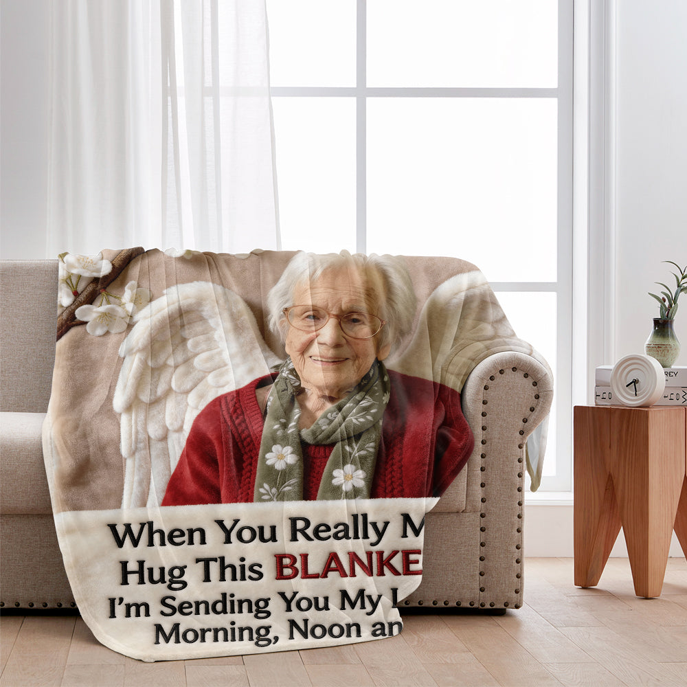 A Hug From Heaven - Personalized Memorial Blanket