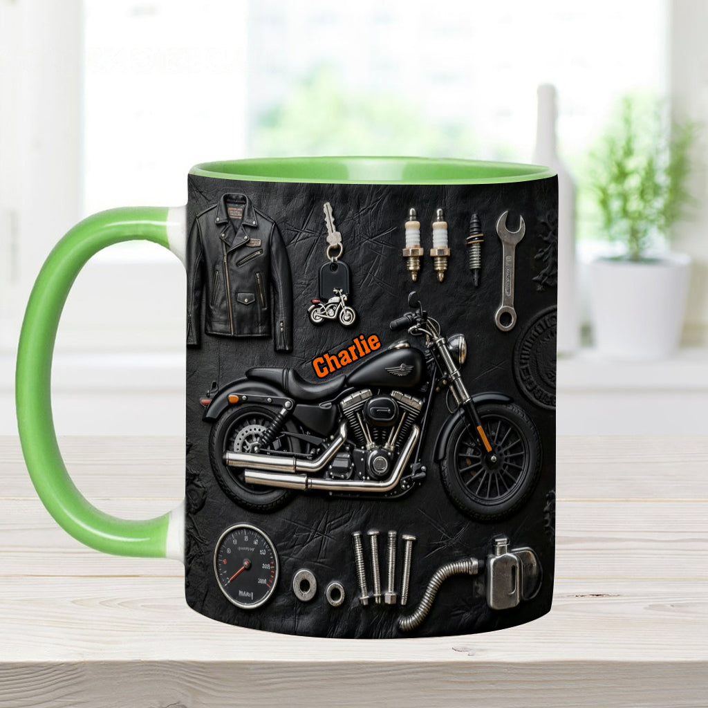 Mug et sous-verre personnalisés sur le thème de la moto