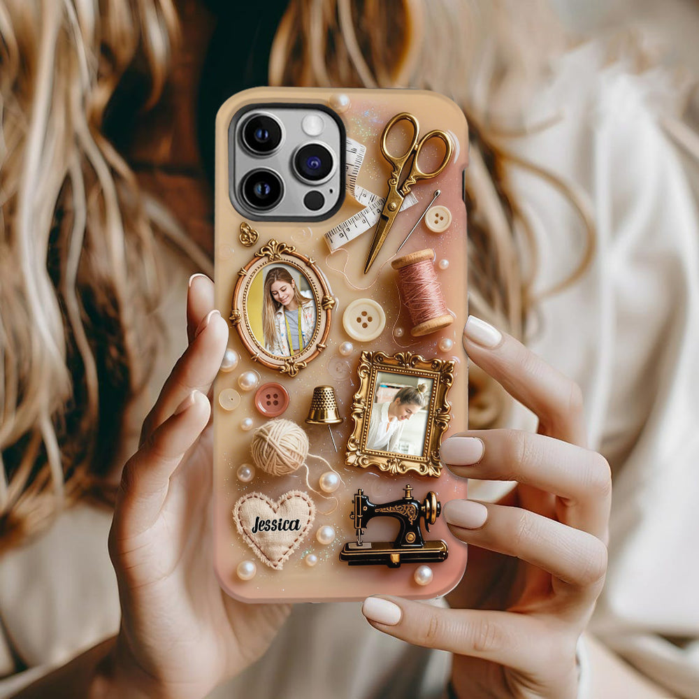 Coque de téléphone personnalisée « Couture » ​​avec imprimé intégral