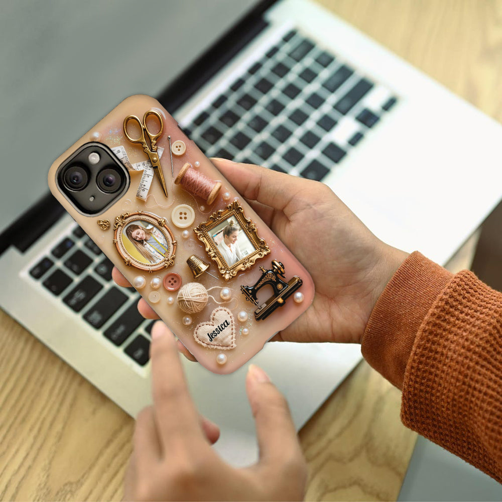Coque de téléphone personnalisée « Couture » ​​avec imprimé intégral