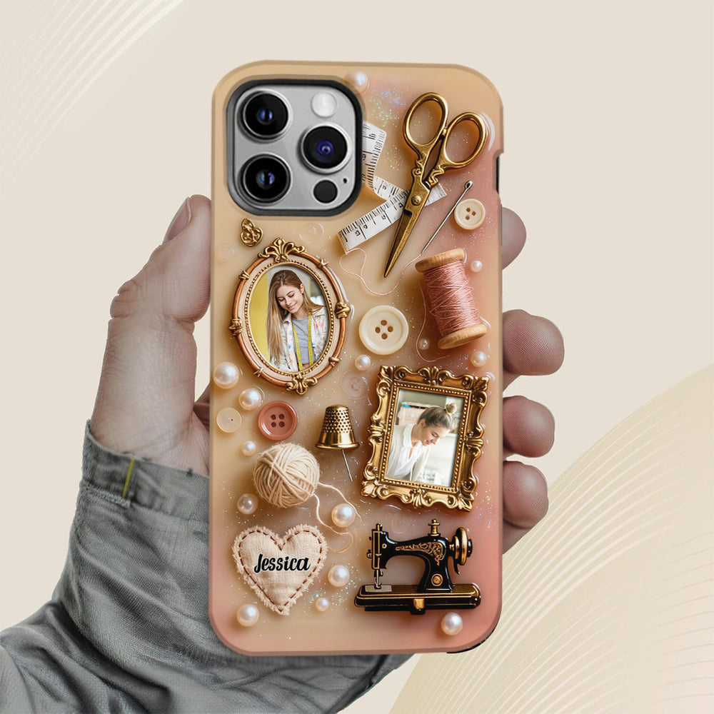 Coque de téléphone personnalisée « Couture » ​​avec imprimé intégral