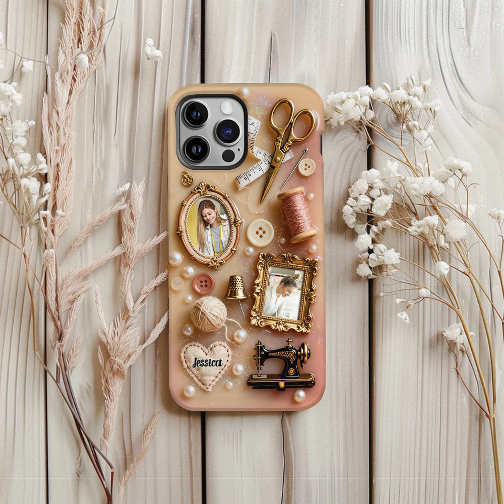 Coque de téléphone personnalisée « Couture » ​​avec imprimé intégral