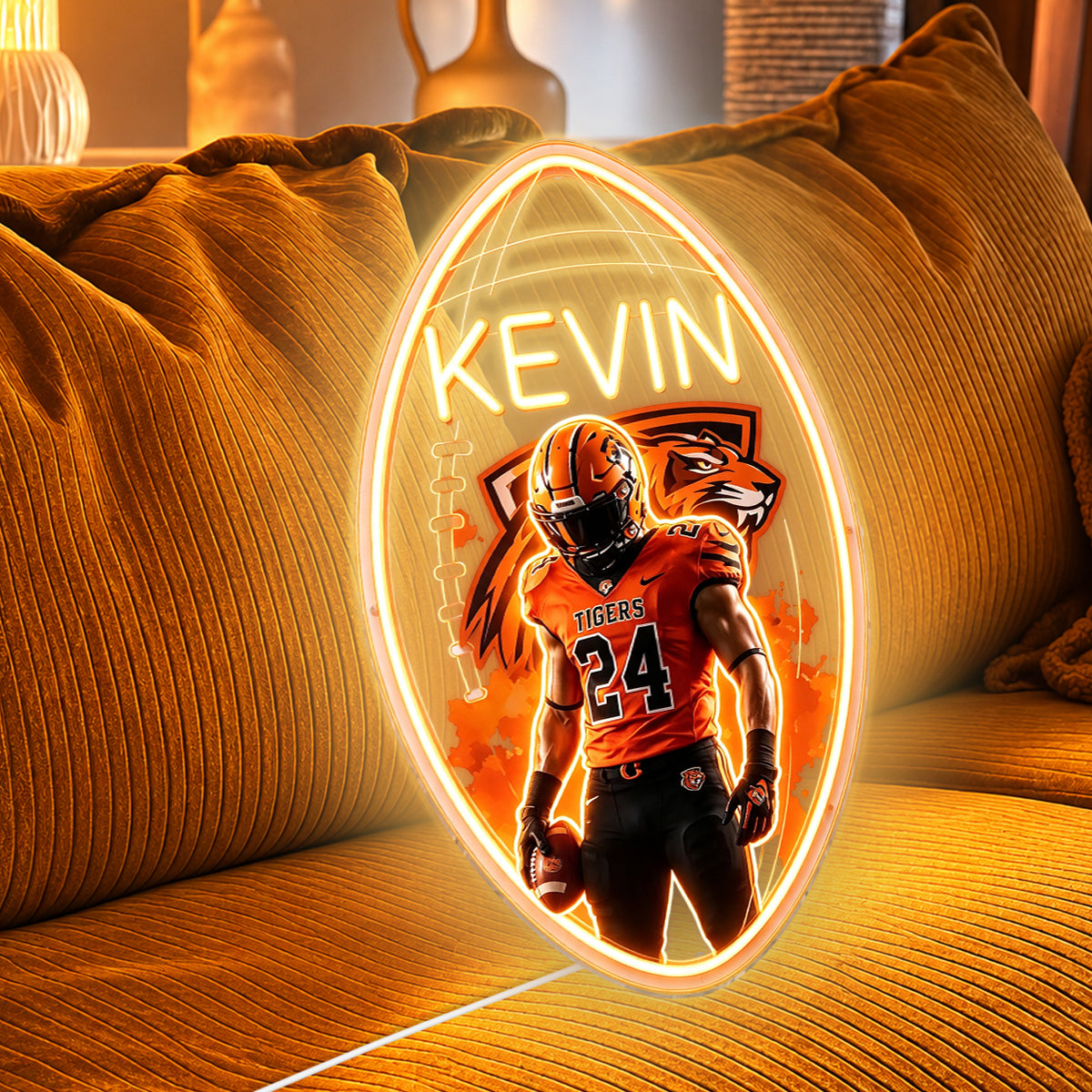 Any Sport, Any Photo - Personalized Football Neon LED Light Sign