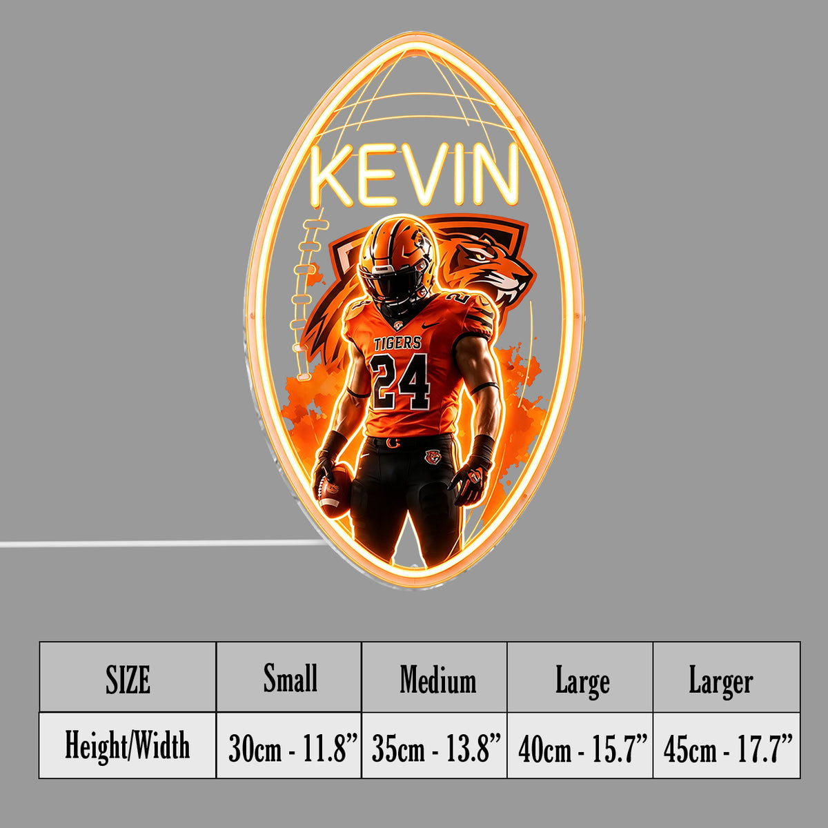 Any Sport, Any Photo - Personalized Football Neon LED Light Sign